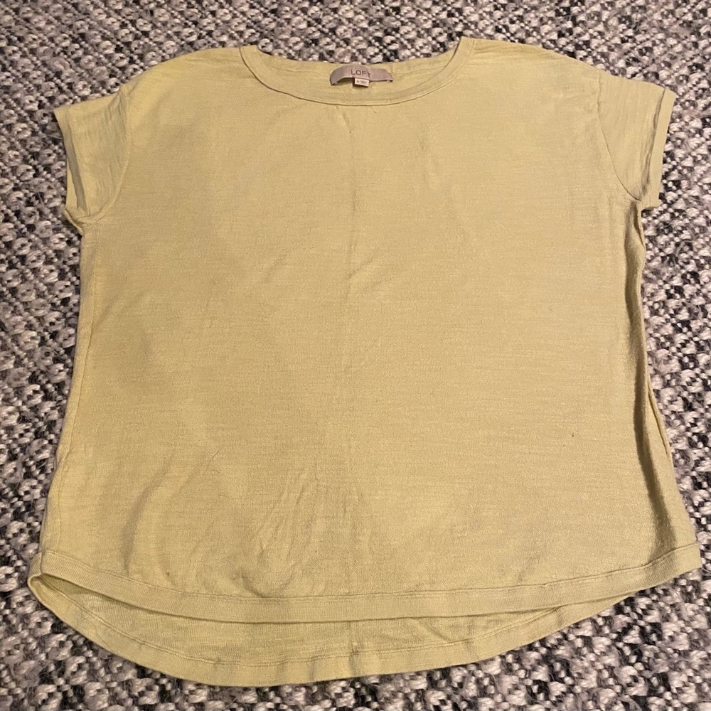 LOFT Light Green Short Sleeve Tee